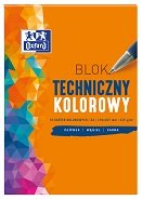 Blok techniczny kolorowy A4 Oxford 10 arkuszy - Oxford