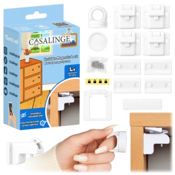 Blokada Magnetyczna Zabezpieczenie Do Szafek Mebli Drzwi Szuflad Blokady 4 sztuki - Casalinge