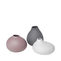Blomus B65973. Zestaw 3 Wazonów Nona - porcelana, 6,5-9 cm