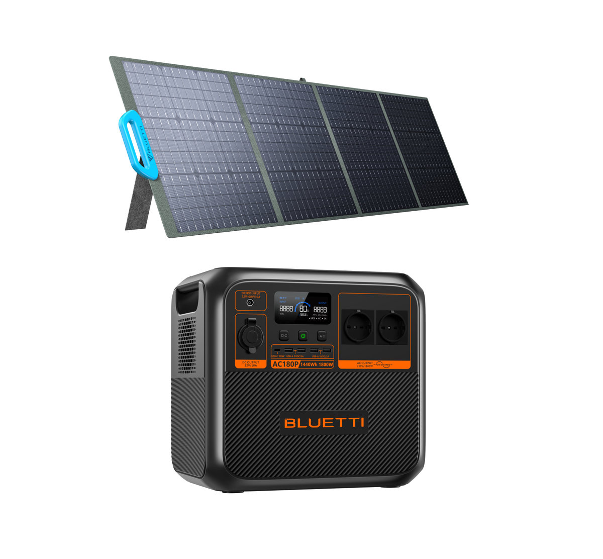 Фото - Електрогенератор BLUETTI AC180P Generator słoneczny z panelem słonecznym PV200, ulepszony A 