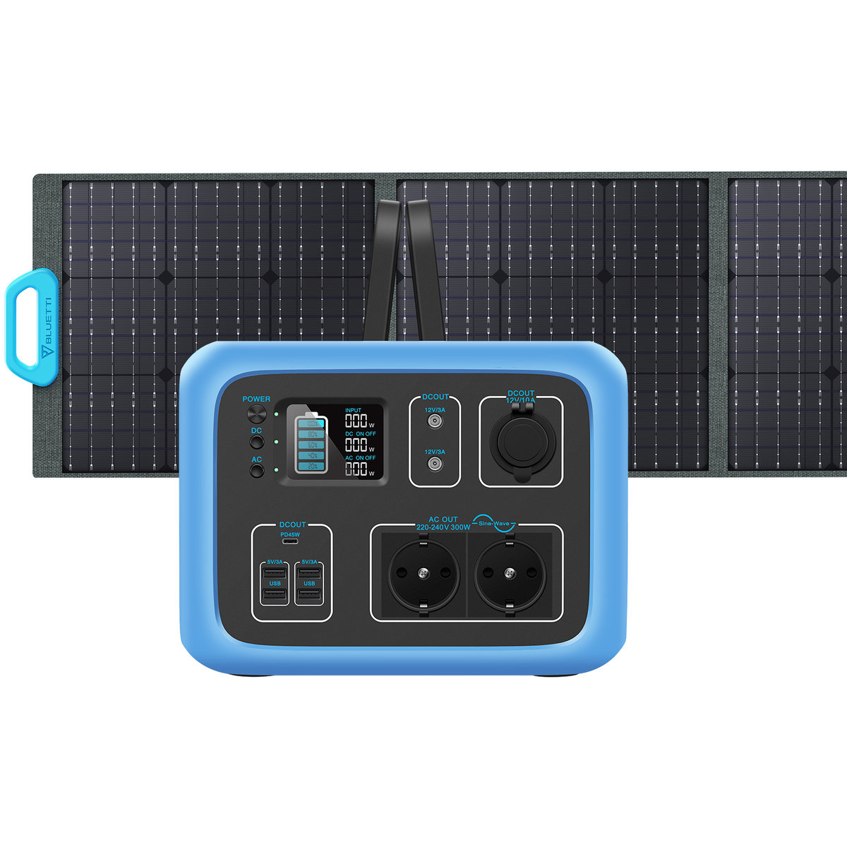 Générateur solaire portable BLUETTI 716Wh/1000W PS72 , batterie