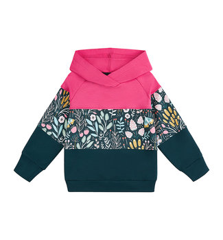 Bluza 3 kolory różowo-zielona Maliny i motyle 110 - MammaMia