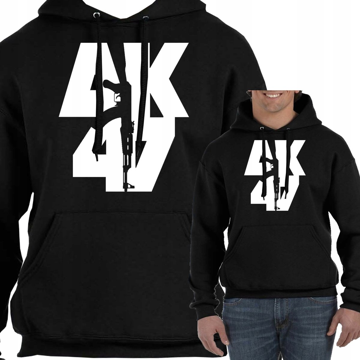 Ak 47 Kalaschnikow Cs Felpa con Cappuccio Divertente Shooter