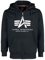 bluza ALPHA INDUSTRIES BASIC ZIP BLACK, rozpinana z kapturem-M Inna marka