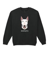 Bluza bez kaptura Bull Terrier Personalizowana Pies Czarny M