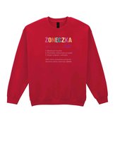 Bluza bez kaptura dla Żony Personalizowana Śmieszna Żonka Wiśniowy L
