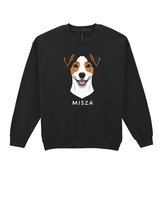 Bluza bez kaptura Jack Russell Terrier Pupil Pies Czarny XL