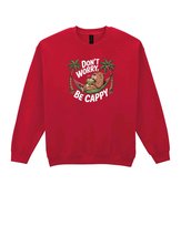 Bluza bez kaptura Kapibara w Hamaku Śmieszny Tekst Wiśniowy L