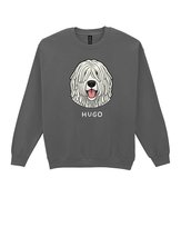 Bluza bez kaptura Komondor Personalizowana Pupil Pies Grafitowy L