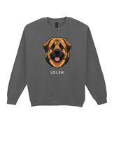 Bluza bez kaptura Leonberger Personalizowana Pupil Pies Grafitowy M