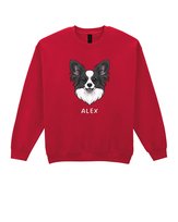 Bluza bez kaptura Papillon Personalizowana Pupil Pies Czerwona XL