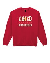 Bluza bez kaptura Parodia ACDC Szkoła Back to School Wiśniowy XL