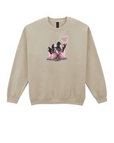 Bluza bez kaptura Parodia Coco Channel Śmieszne Kura Beżowy M