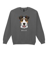 Bluza bez kaptura Parson Russell terrier Pupil Pies Grafitowy L