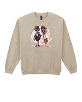 Bluza bez kaptura Personalizowana Śmieszna Ślub Zombie Beżowy M TeeLove