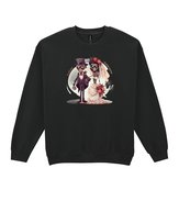 Bluza bez kaptura Personalizowana Śmieszna Ślub Zombie Czarny L