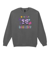 Bluza bez kaptura Personalizowana Urodziny Grafitowy XL