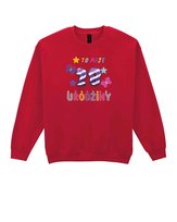 Bluza bez kaptura Personalizowana Urodziny Wiśniowy L