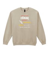 Bluza bez kaptura Śmieszna dla Ojca Córki Śmieszny Tekst Beżowy M