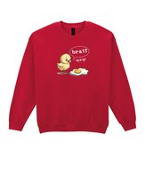 Bluza bez kaptura Śmieszna Kurczak Jajko Tekst Braciak Wiśniowy XL