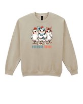 Bluza bez kaptura Śmieszna Słodkie Kury Zwierzęta Beżowy L