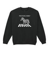 Bluza bez kaptura Śmieszna Zebra Czarny Humor Pasy Żart Czarny XL