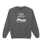 Bluza bez kaptura Śmieszny Tekst Rolnik szuka Żony Grafitowy L