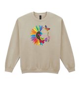 Bluza bez kaptura Twoja Prawda Kwiat Motyl Beżowy M