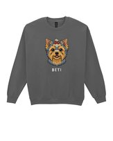 Bluza bez kaptura York Personalizowana Pupil Pies Grafitowy XL