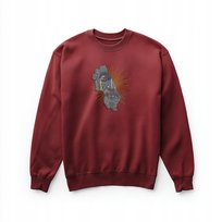 Bluza bordowa z haftem - Marcus Aurelius, unisex, 280 g/m² M