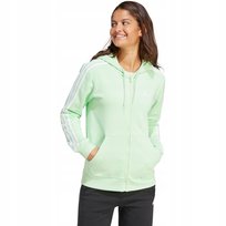 Bluza damska adidas Essentials 3-Stripes Full-Zip Fleece jasnozielona IR607 Adidas
