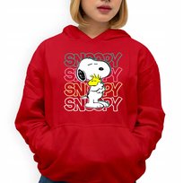 Bluza Damska Czerwona Z Kapturem Dla Miłośnika Pieska Snoopy Wzory - L Inna marka