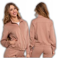 Bluza Damska Dresowa Bez Kaptura Rozpinana Lekka Stylowa Modna Moraj L Beige