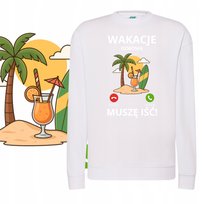 BLUZA DAMSKA DRESOWA MIĘKKA NADRUK WAKACJE DZWONIĄ MUSZĘ IŚĆ LATO DRINK XL