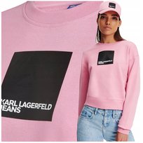 Bluza Damska Różowa Ładna Bawełna logo Karl Lagerfeld bez kaptura Bluza Damska Różowa Ładna Bawełna logo Karl Lagerfeld bez kaptura r.S