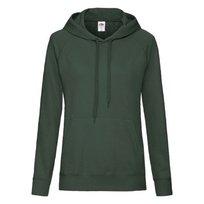 Bluza damska z kapturem Lightweight Fruit of the Loom - Butelkowy zielony XXL FRUIT OF THE LOOM