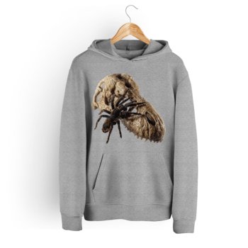 Bluza damska z kapturem pająk ptasznik i czaszka-S - 5made