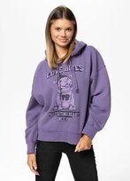 Bluza damska z kapturem Pitbull Washed Love Bites fioletowa XS/S PITBULL