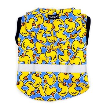 Bluza dla Psa z kapturem Ducky Duck, odblaskowy element, nadruk kaczuszki -XL - Psiakrew