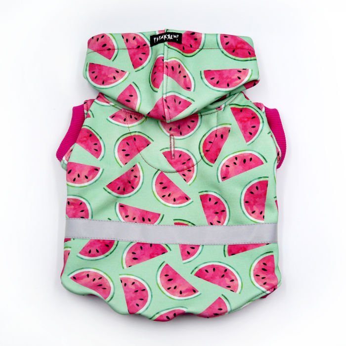 Zdjęcia - Ubrania dla psów PSA Bluza dla  z kapturem Watermelon, odblaskowy element, wzór arbuzy-M 