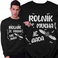 Bluza Dla Rolnika Śmieszny Prezent Mucha Nie Siada Bluza Męska Freshtop