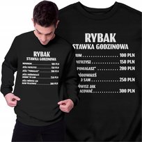 Bluza Dla Rybaka Śmieszny Prezent Stawka Godzinowa Bluza Męska Freshtop