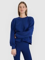Bluza dresowa damska 4F bez kaptura 4FWSS25TSWSF1543-30S Niebieski S 4F