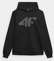 Bluza dresowa kangurka z kapturem męska 4F 4FWSS24TSWSM0950-20S Czarny 4F