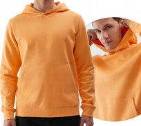 Bluza dresowa kangurka z kapturem męska 4F 4FWSS24TSWSM0950-64S Pomarańczowy 4F