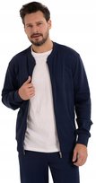 Bluza Dresowa Męska Bomberka na zamek Bawełniana GRANATOWA MORAJ - 3XL