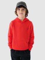 Bluza Dresowa Nierozpinana Z Kapturem Chłopięca 4F 4Fjwmm00Tswsm1292-70S Pomarańczowy 4F