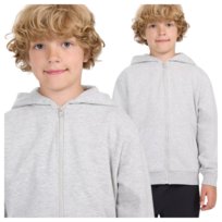 Bluza dresowa rozpinana z kapturem chłopięca 4F 4FJWMM00TSWSM1859-25M Szary Roz. 128 4F
