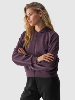 Bluza dresowa rozpinana z modalem damska 4F 4FWAW24TSWSF1341-50S Fioletowy - 4F