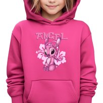 BLUZA DZIECIĘCA Kaptur Malinowa Na Prezent Dla Fana STICH ANGEL Wzory 140 Inna marka